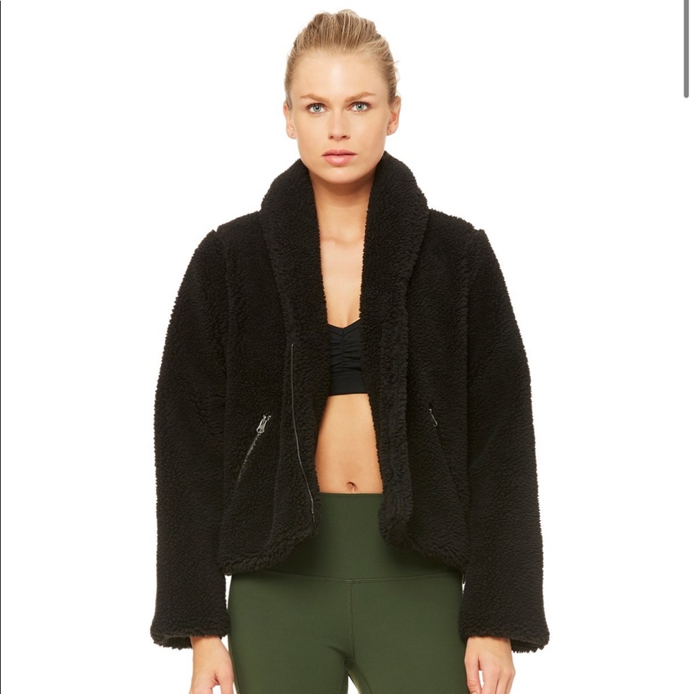 ALO Yoga Black Teddy Jacket